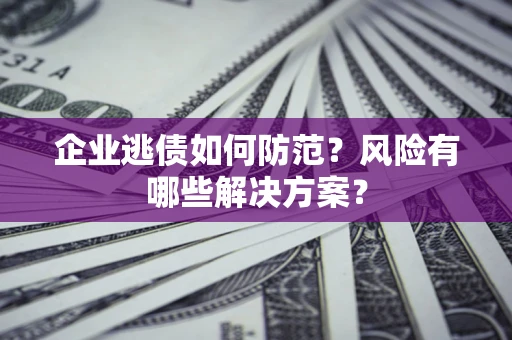 北京企业逃债如何防范？风险有哪些解决方案？